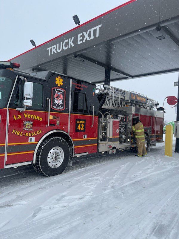 Fire Engine in Snow 2024