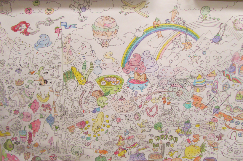 food fight coloring page